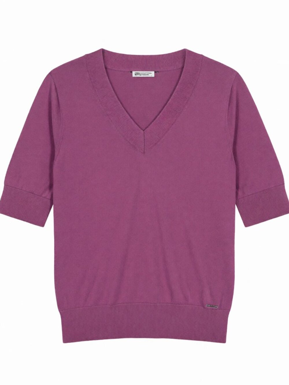 DKNY V-Neck Knit Sweater Pink